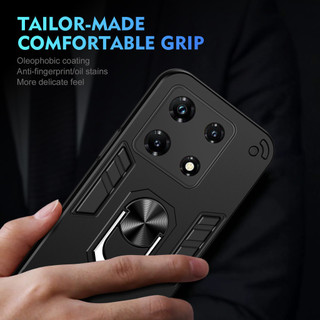Dành cho infinix Note 30 Pro / 30 Vip 4G / 5G Ốp điện thoại có chân đế Vòng Metel Giá đỡ từ tính Mặt sau cứng Cạnh TPU mềm Chống sốc Chống rơi Vỏ mỏng mỏng