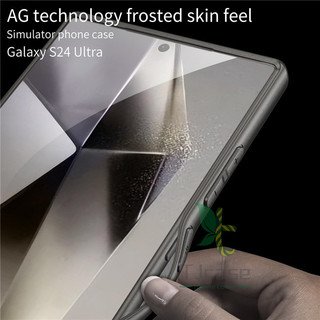 Ốp điện thoại mềm mờ siêu mỏng Samsung Galaxy S24 Ultra S24 Plus S24 Vỏ màn hình chống cháy nổ công nghệ