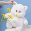 【Bingo】Đồ chơi nhồi bông, mèo trắng [45cm] mèo con dễ thương và mềm mại, búp bê gối, quà sinh nhật（0146）