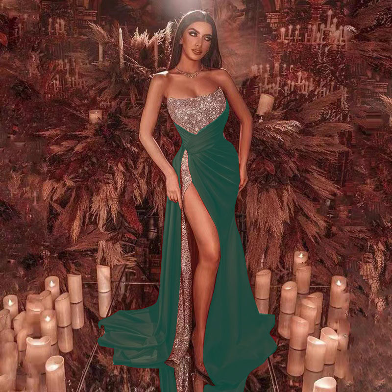A.T.A Đầm quây váy dài cực lớn đính sequin