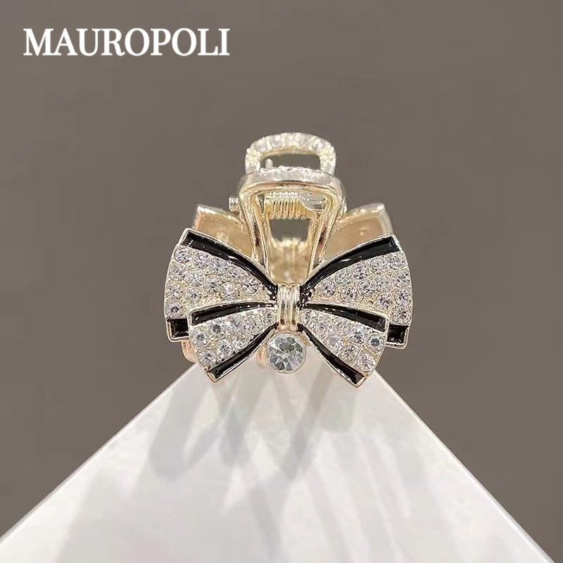 Mauropoli [Sẵn Sàng] Đơn Giản Kích Thước Nhỏ Giả Ngọc Trai Kim Cương Giả Lấy Kẹp Tóc Nơ Bện Tóc Tính Khí Bên Nổ Kẹp Phụ Kiện Tóc