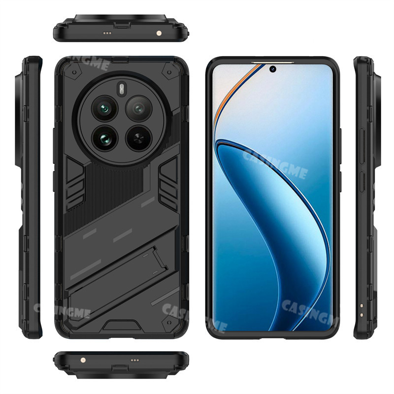 Ốp điện thoại chống sốc Realme 12 Pro + 5G 12 + 2024 cho Realme12 Pro + 12Pro + Realme12Pro + Realme 12 + 12x Pro + Plus 4G 5G Vỏ giáp Giá đỡ bảo vệ Giá đỡ mặt sau cứng