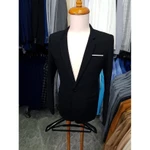 Áo vest nam 1 nút form ôm body cao cấp dày mịn co giãn nhẹ tặng cà vạt đen bản nhỏ 5cm hộp đựng — ảnh 3