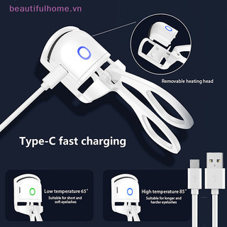 [Beautifulhome] Máy uốn mi điện Mô hình sạc USB có độ nghiêng nhanh Mắt di động Định hình mi và uốn cong Lasg Kẹp lông mi nhiệt [làm đẹp]