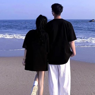 Hiixiivi Thương Hiệu Mới 100% Cotton Unisex Áo Thun Nữ Tay Ngắn Nam Nữ Baggy Cổ Tròn Rời In Cặp Đôi Tee 2024