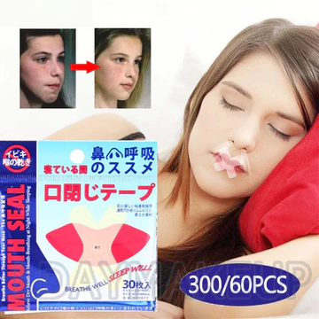 300 / 60 Cái Chống Ngáy Miệng Băng Hỗ Trợ Giấc Ngủ Nút Thở Mũi Chăm Sóc Sức Khỏe Miếng Dán -Better Breath Nasal Strip Đóng Giải Pháp Miếng Dán Ban Đêm