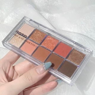 [ RO TO ]Bảng Phấn Mắt RO TO 10 Màu Sắc Thời Trang Make up Khuôn Mặt