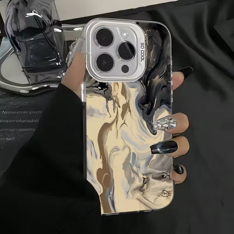 Dành Cho Xiaomi Redmi 12C 13C 4G Redmi Note 13 12 Pro Plus 5G 11 4G 12S 11S 10S 10 Màu Đen Phong Cách Gradient Màu Nước IMD Matte Cứng Chống Sốc