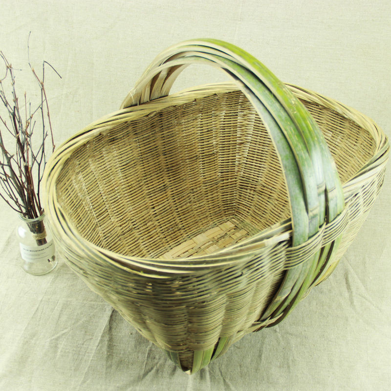 Rổ tre lớn, giỏ tre đan thủ công, đạo cụ biểu diễn, giỏ sào, giỏ hái ...