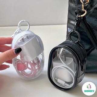 Hộp đựng cáp sạc tai nghe trong suốt, Hộp đựng tai nghe, Túi lưu trữ tai nghe USB nhỏ gọn tiện lợi