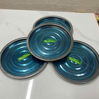 Dĩa lót bếp cồn - Khay lót bếp cồn tròn - Mâm lót bếp cồn inox (ngang 26cm - cao 1.8cm) - Trường An VN