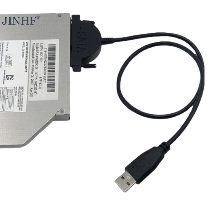 Jinhf USB 2.0 Cáp SATA CD / DVD-ROM Cáp Ổ Đĩa Quang Điều Khiển Cáp Cho PC Laptop Notebook HOT