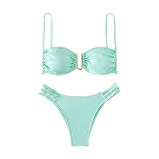 Ez Nữ Spaghetti Dây Bikini Thoải Mái Ngực Nhỏ Tập Hợp Đi Biển