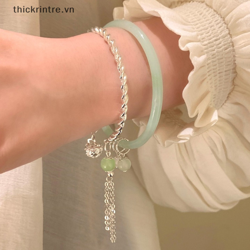 Thi Đơn Giản Thời Trang Xanh Lắc Tay sel Đôi Chính tả Bạc Vòng Tay Mở Vòng Tay Có Thể Điều Chỉnh Dành Cho Nữ Vintage Trang Sức Quà Tặng VN