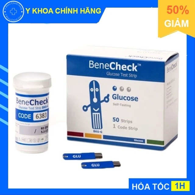 Que thử Glucose máy đo đường huyết Benecheck Plus (50 que) | Shopee ...