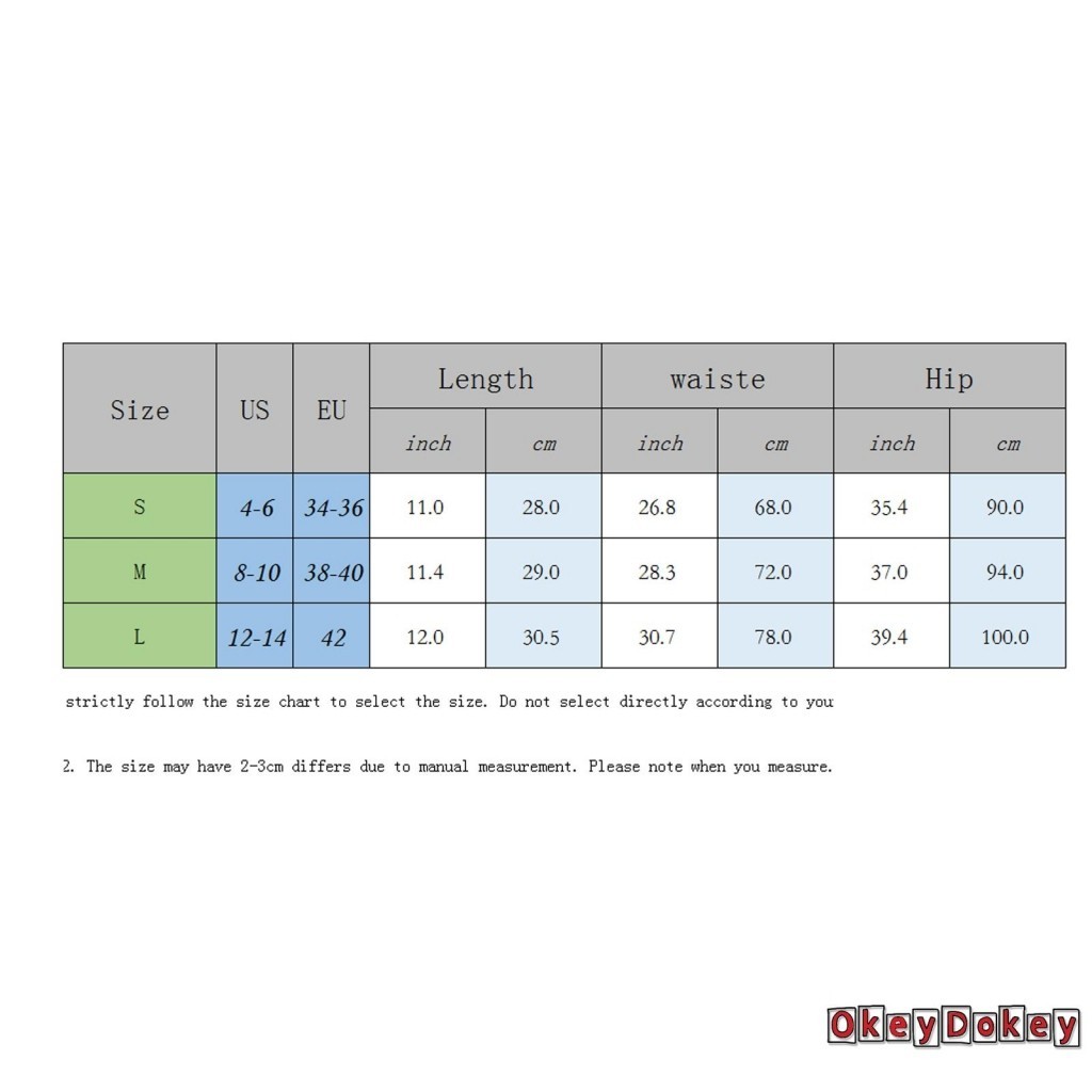 Okdk-nữ Mùa Hè Xù Kẻ Sọc In Eo Co Giãn Ngắn