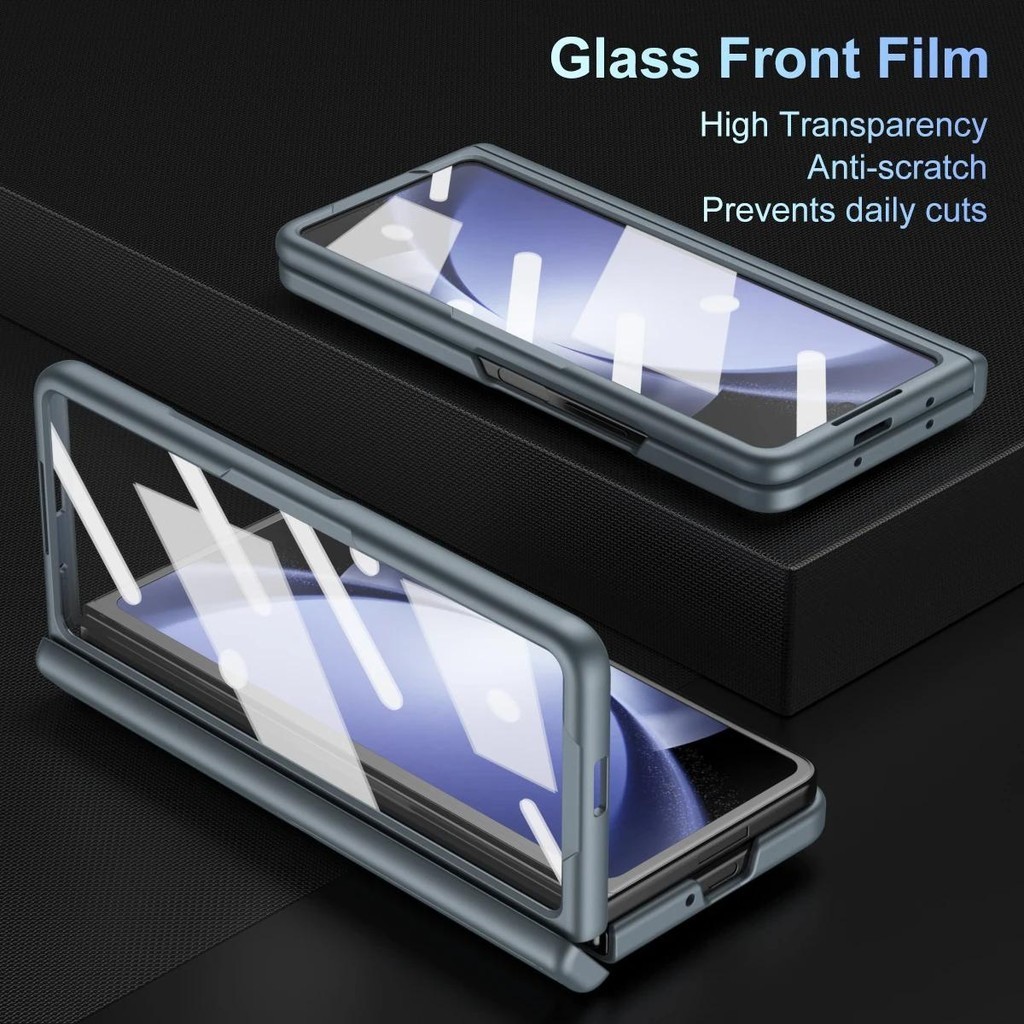 360 Bảo Vệ Toàn Diện Bản Lề Dành Cho Samsung Galaxy Z Fold 7 6 5 4 3 Kính Cường Lực Phim Có Bút Cảm Ứng Gấp Bao Đựng