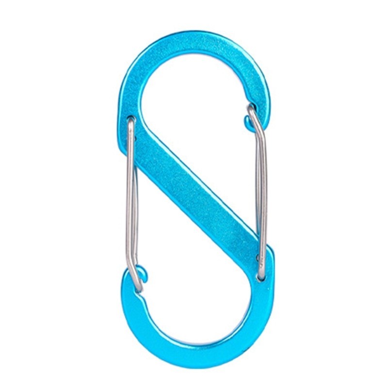 Mon Hợp Kim Nhôm Hình Chữ S Nhỏ Carabiner Kẹp Đôi Móc Ngoài Trời Chống Trộm Ba Lô Khóa Mini Khóa Carab