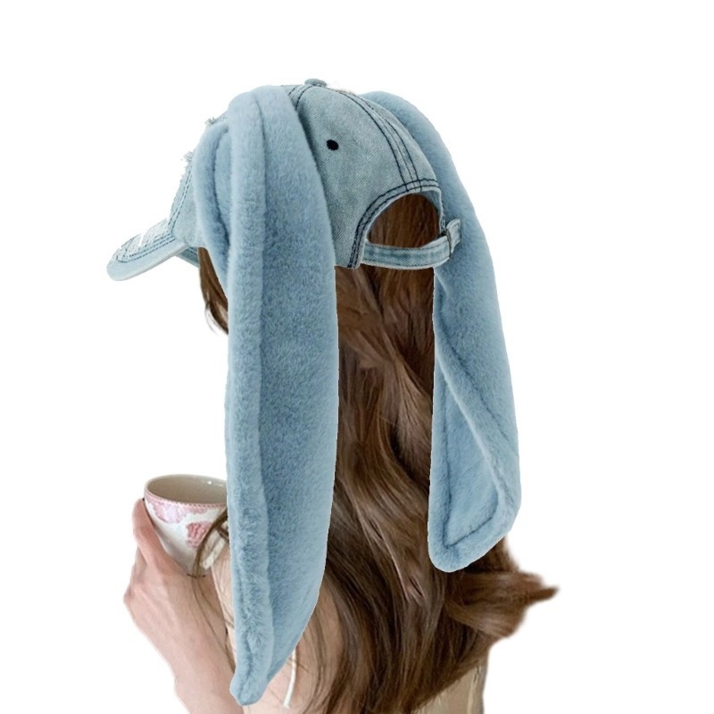Mis Girls Teen Mũ bóng chày đau khổ thời trang có tai thỏ để chụp ảnh
