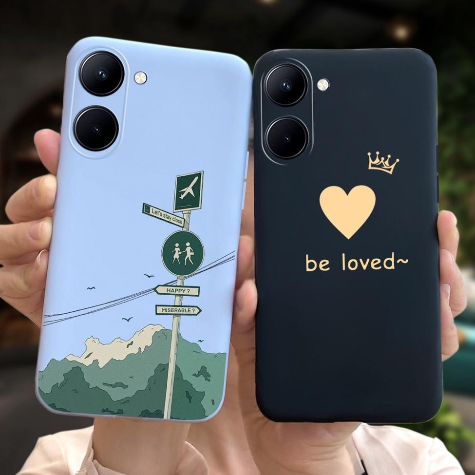 Dành Cho Realme V20 Vỏ RMX3611 Kẹo Chống Sốc Silicon Ốp Lưng Cho Realme V20 Ốp Lưng Hoa Thời Trang Dễ Thương Mèo Phi Hành Gia Sơn