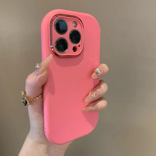 Ốp điện thoại silicon hình bầu dục khung kim loại sang trọng cho iPhone15 Pro MAX 14 13 12 11 Pro MAX IXS MAX XR XS 7 8 G 7 8 Plus camera chống sốc Vỏ mềm dạng lỏng được bảo vệ hoàn toàn