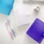 GREA Ring Binder Notepad, Dòng Ngang Macaron Màu Rời Sổ Tay, Sáng Tạo Đôi Lỗ DIY Tay Tài Khoản Sách Quà Tặng