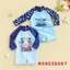 Mg-kids Bé Trai Đồ Bơi Mùa Hè Thường Ngày In Hình Cá Voi Dài Tay Monokini Đồ Bơi Đi Biển Bộ Đồ Tắm