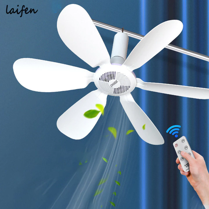 Laifen Quạt trần nhỏ Quạt mùng 6 cánh Quạt im lặng Quạt giường mini Quạt trần quạt điện gió quạt trần phòng ngủ
