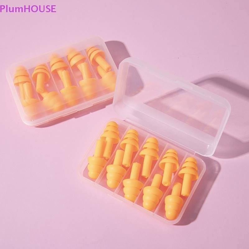 Plumhouse Bơi Cách Nhiệt Chống Thấm Nước Thoải Mái Nút Tai Khử Tiếng Ồn Cho Giấc Ngủ 5 Cặp Nút Tai Silicon Mềm Nhiều Màu Sắc VN
