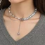 GODD Thời Trang Trái Tim Và Tua Rua Vòng Cổ Hợp Thời Trang Lớp Dây Xích Hợp Kim Handmade Phụ Kiện Cổ Để Mặc Hàng Ngày