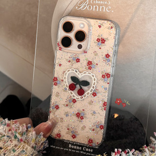[Sheren] Ốp điện thoại Apple trong suốt hoa anh đào nhẹ nhàng văn học Thích hợp cho i16 15 14 13 12 11 pro max Vỏ bảo vệ chống sốc