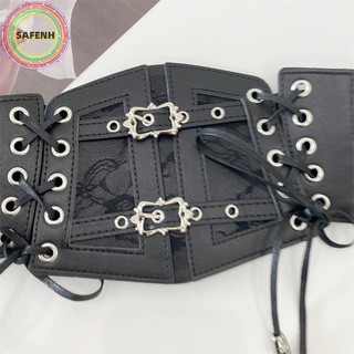 Safenh Thời Trang Co Giãn Ren Corset Thắt Lưng Nữ Bé Gái Co Giãn Rộng Cummerbunds Nữ Goth Punk Đầm Corset Thắt Lưng Quà Tặng VN
