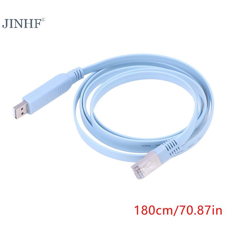JINHF 1.8M USB Sang RJ45 USB Sang RS232 Serial Sang RJ45 CAT5 Console Adapter Dây Cáp Cho Bộ Định Tuyến Mới HOT