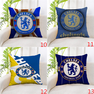 Logo Chelsea FC Vỏ Gối Vuông In Hình Một Mặt Sofa Polyester Gối Trang Trí Nhà Phòng Khách (Không Có Gối)