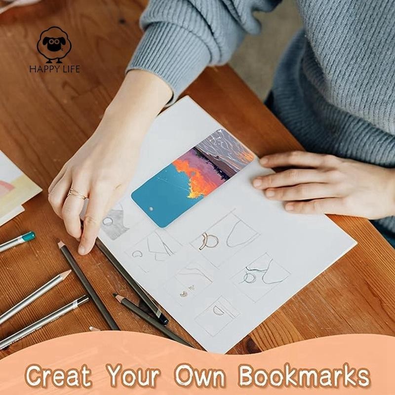 [xinggao] Set 100 Bookmark Thủ Công Bằng Giấy Tự Làm Nhiều Màu Sắc Có Tua Rua Dùng Làm Quà Tặng