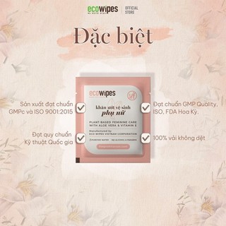 [Tách lẻ 1 miếng] Khăn vệ sinh phụ nữ 1 lần dùng bỏ túi du lịch Eco hương hoa cúc