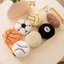 Bct [Giá thấp nhất] Bóng thể thao mô phỏng mới Mặt dây chuyền đồ chơi sang trọng Bóng rổ Tennis Bida nhiều phong cách khác nhau Túi Mini Mặt dây chuyền Móc khóa Quà tặng trẻ em Quà tặng sinh nhật