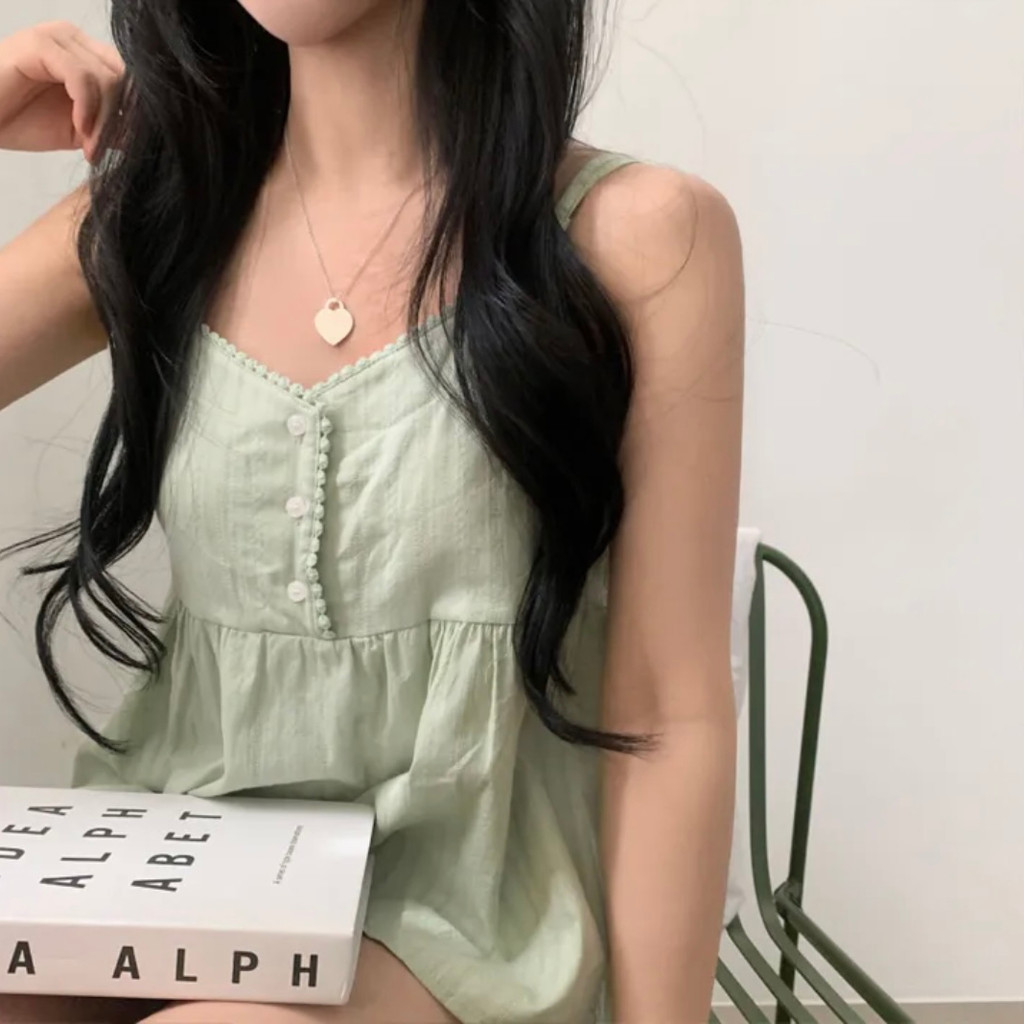 Suxi Mùa Xuân Mới Đơn Giản Crop Top Phong Cách Hàn Quốc Rời Dây Đeo Lưng Xe Tăng Top Cho Nữ 240220