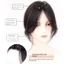 DELMER 3D Giữa Phần Nổ, Phần Mở Rộng Tóc Bên Viền Tóc Top Nổ, Tự Nhiên Full Cover Với Toupee Tổng Hợp Giả Nổ Nữ