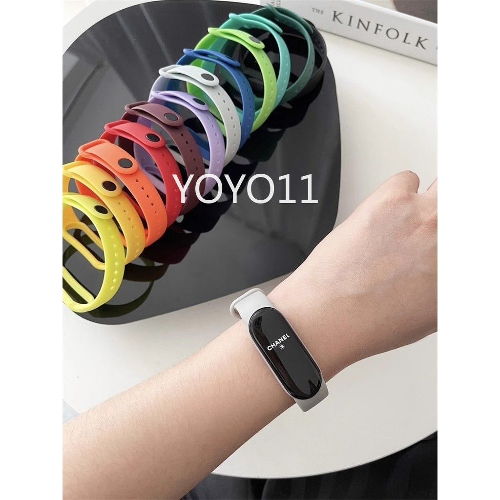 Không có đồng hồ Dây đeo đồng hồ cho Xiaomi Mi Band 10 9 8 7 vòng đeo tay silicon thay thế thể thao mi band 8 7 6 3 4 5 dây đeo