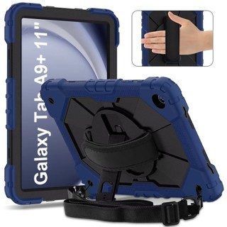 Ốp Lưng Cho Smausng Tab A9 8.7inch SM-X110 X115 A9 + A9 Plus X210 X216B 11inch 2023 Xoay Được Đứng Vỏ Chịu Lực Chịu Lực Cao Chống Sốc Có Dây Đeo Tay Vai Vỏ Phụ Kiện