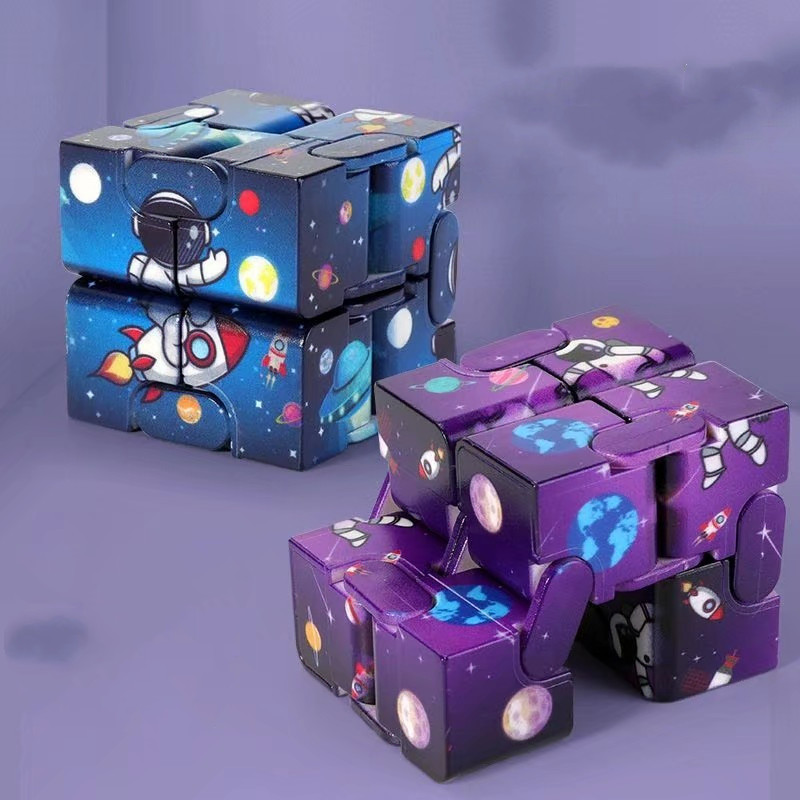 Mới Spaceman Ngón Tay Vô Hạn Lật Rubik Khối Xếp Hình Thứ Hai Khối Lập ...
