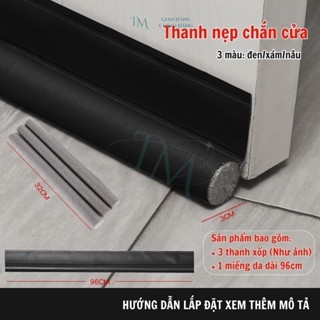 Thanh Nẹp Mút Xốp Bunnies Vỏ Da Cao Cấp, 96cm Chặn Đáy Cửa, Cách Âm Cách Nhiệt, Ngăn Côn Trùng
