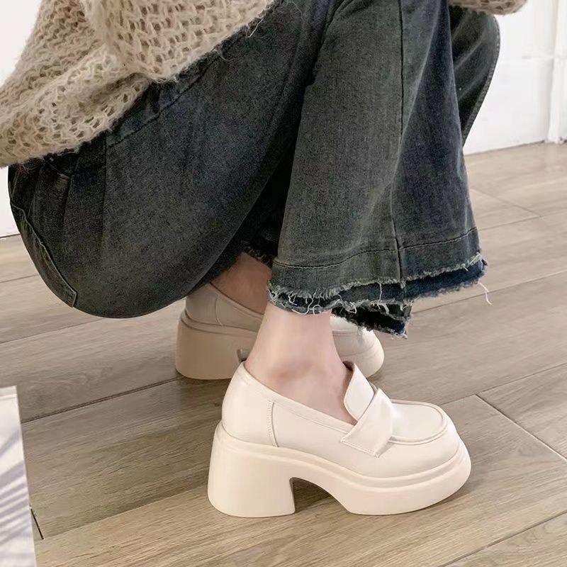 Size 35-43 Hepburn Style Black Platform Mary Jane Shoes Giày Nữ Cỡ Lớn 42 Giày Học Sinh Cao Gót Chống Trơn Trượt Korean Fashion Round Toe Lolita Shoes Beige Princess Style Doll Shoes 41 Giày Cosplay Gót Dày Thường Ngày Giày Lười Giày Khiêu Vũ Giày Đi Học