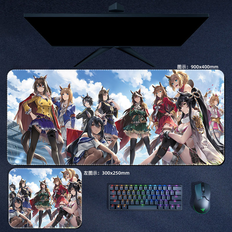 900x400mm Anime Ummusume Pretty Derby Mousepad Tuần Suzuka Teiou Cap Miếng Lót Chuột Máy Tính Laptop Game Thủ Miếng Lót PC Phụ Kiện Chơi Game Thảm Để Bàn