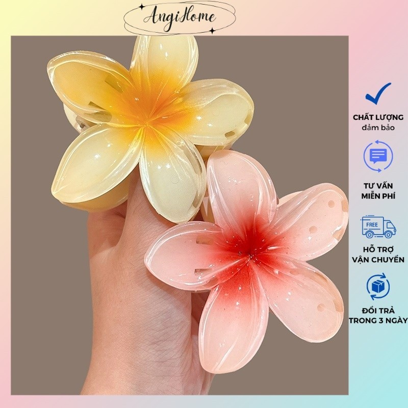 Kẹp tóc hình hoa sứ màu kẹo ngọt phong cách Hàn Quốc siêu xinh 8cm ANGIHOME
