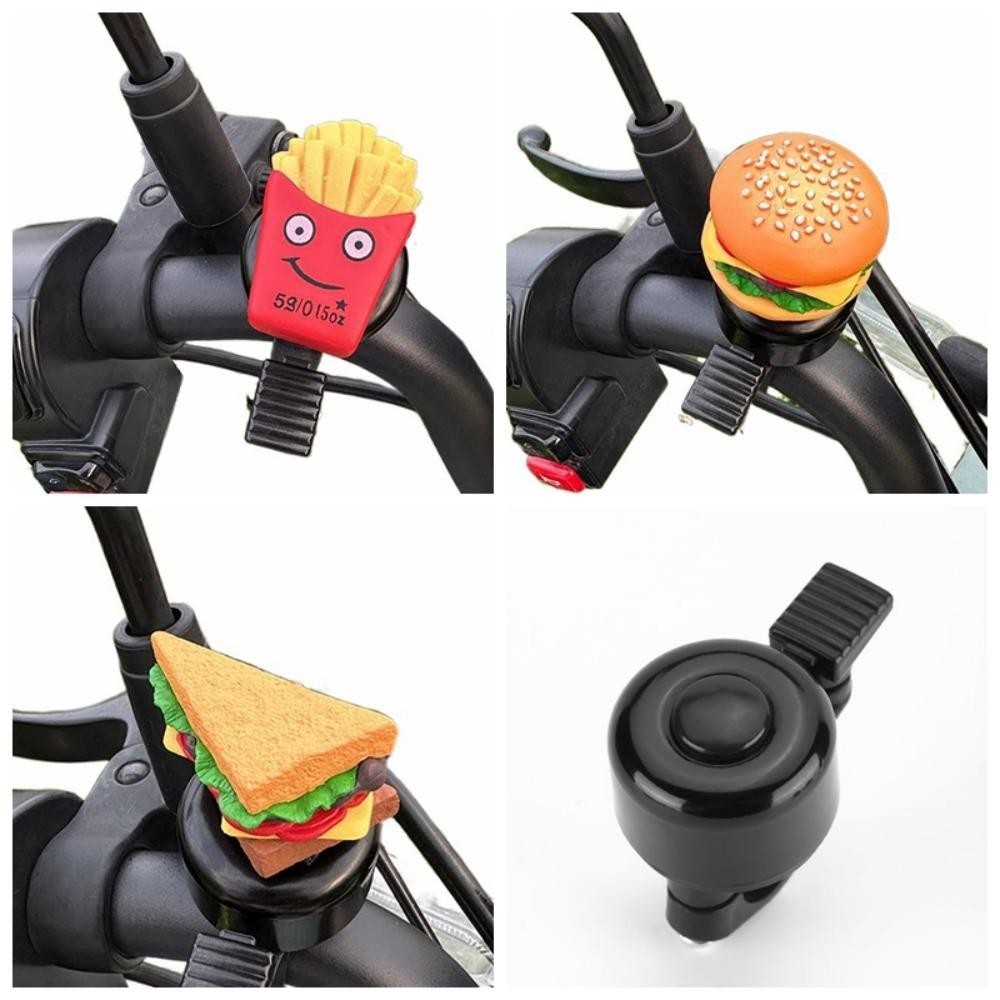 LACYES Chuông Xe Đạp Hoạt Hình, Sừng Xe Đạp Hamburg French Fries, Báo Động Tay Lái Sandwich Đáng Yêu, Dùng Cho Xe Đạp/Xe Tay Ga