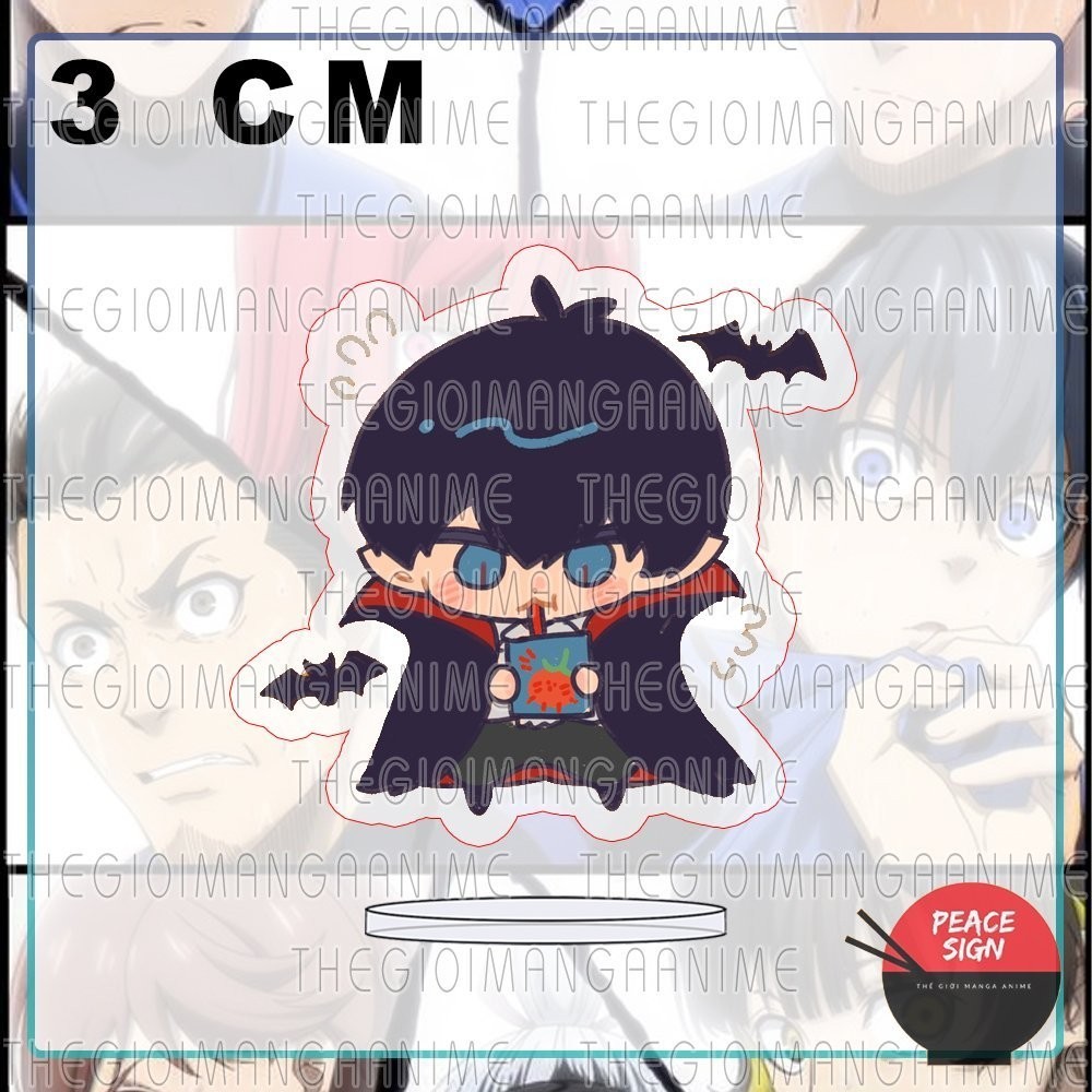 (3cm) Mô hình standee BLUE LOCK ver HALLOWEEN in hình anime chibi mica trong acrylic quà tặng dễ thương