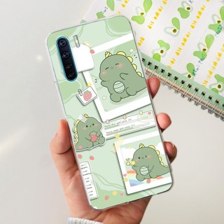 Dành Cho OPPO Reno3 CPH2043 Ốp Lưng Hoa Thời Trang Silicon Mềm Trong Suốt TPU Bảo Vệ Cho OPPO A91 F15 Reno3 Ốp Lưng