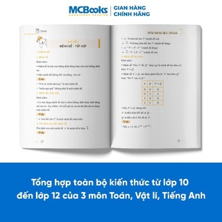 Sách - Combo sổ tay kiến thức môn Toán - Lý - Anh